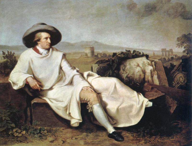 johann tischbein goethe in the campagna Germany oil painting art
